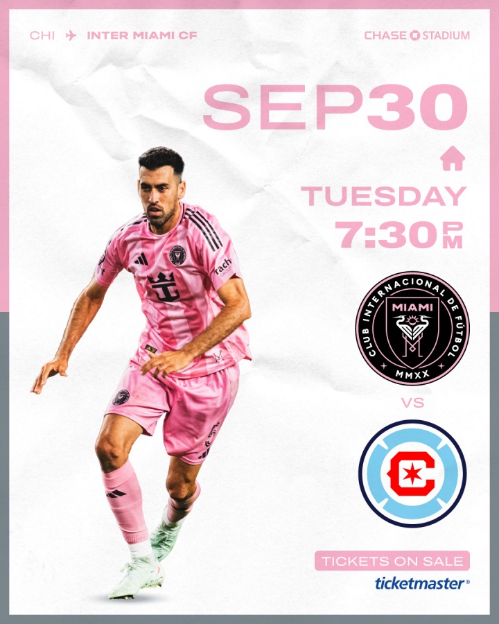 已少赛3场！官方：因进联盟杯半决赛，美职联迈阿密战芝加哥延期